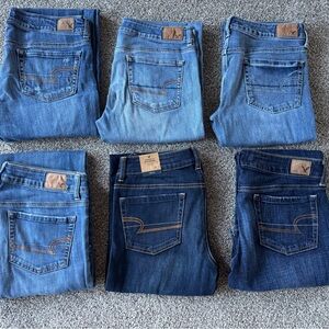 LOT of American Eagle Boyfriend Jeans size 6 LONG